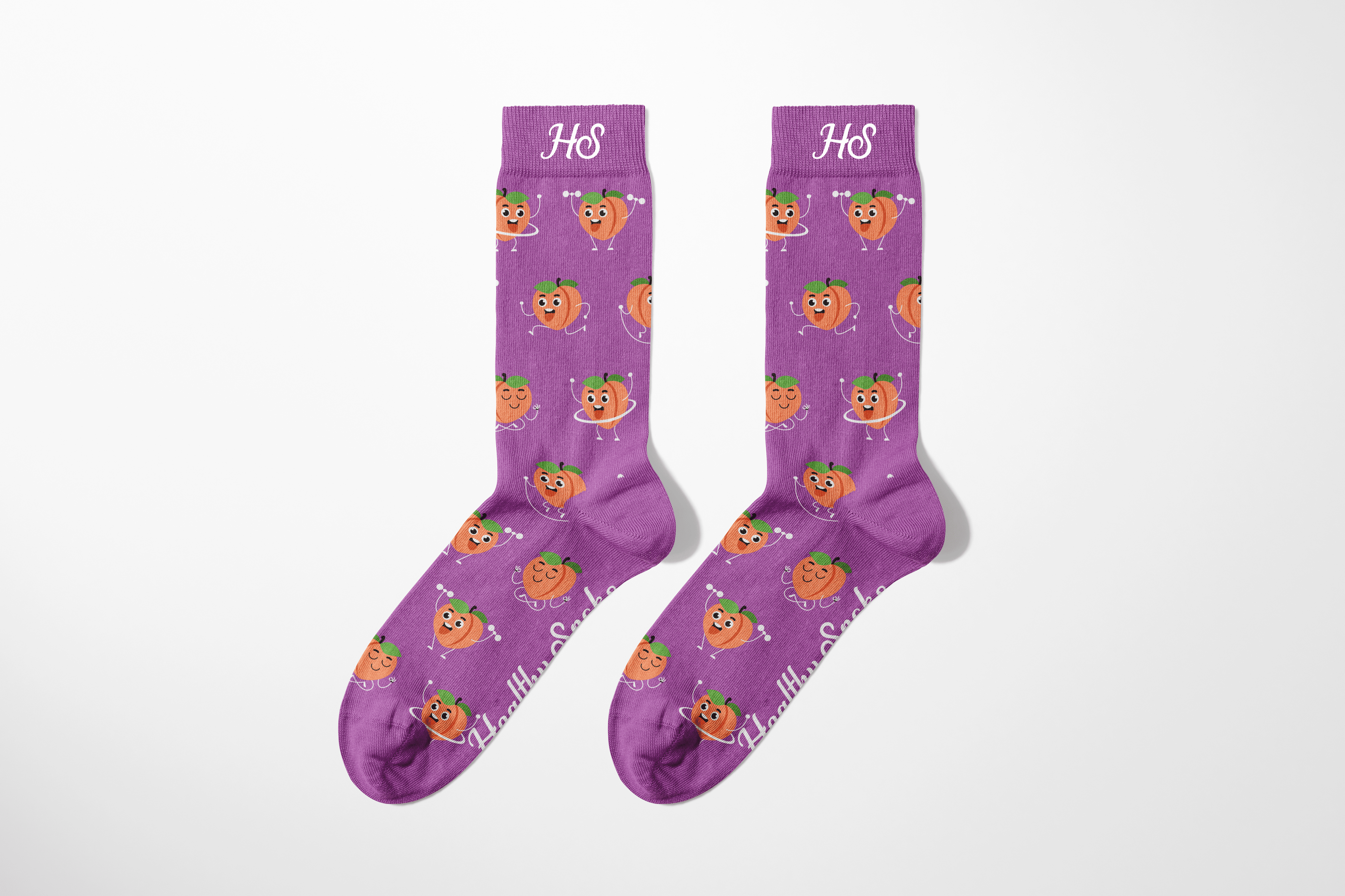 Healthy Life Socks - Peach