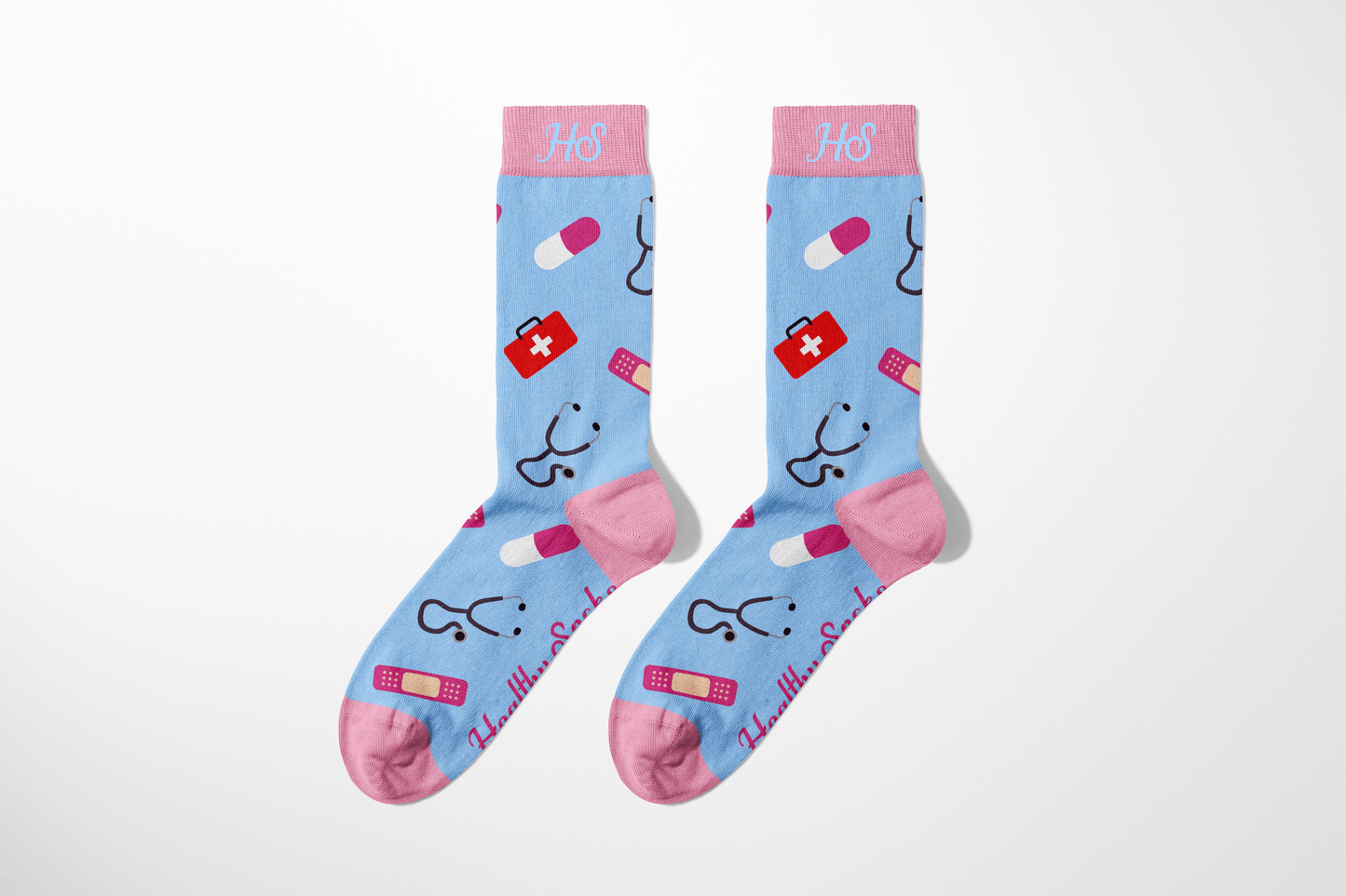 Krankenschwestersocken in Rosa – Bequeme Socken für medizinisches Fachpersonal