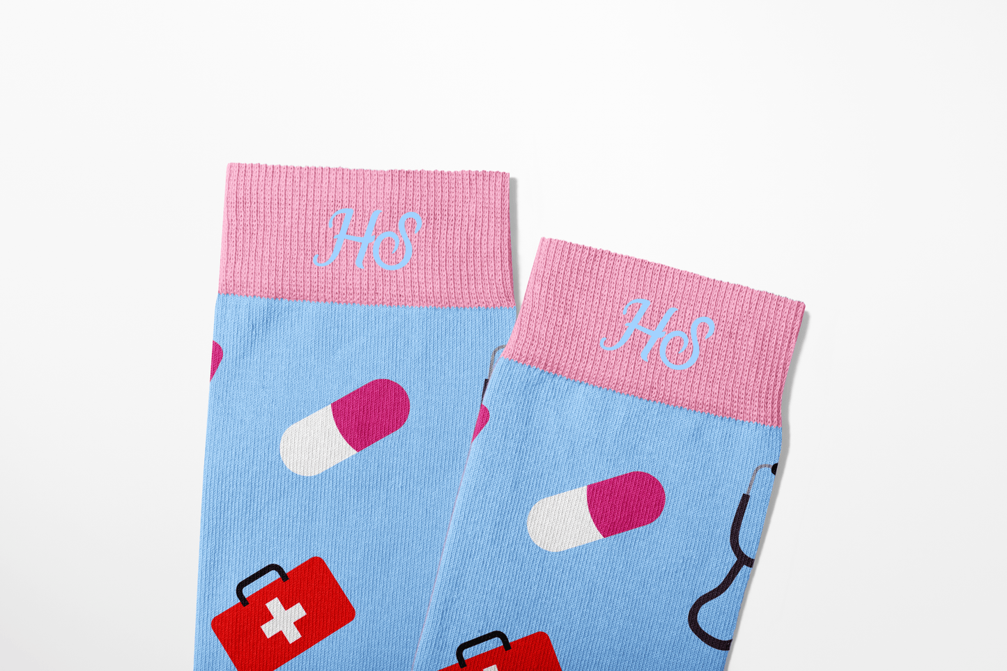 Krankenschwestersocken in Rosa – Bequeme Socken für medizinisches Fachpersonal