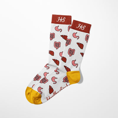 Magen-Darm-Socken – Weiße Edition
