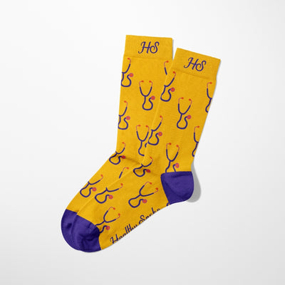 Stethoskop-Socken – Gelbe Edition